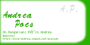 andrea pocs business card